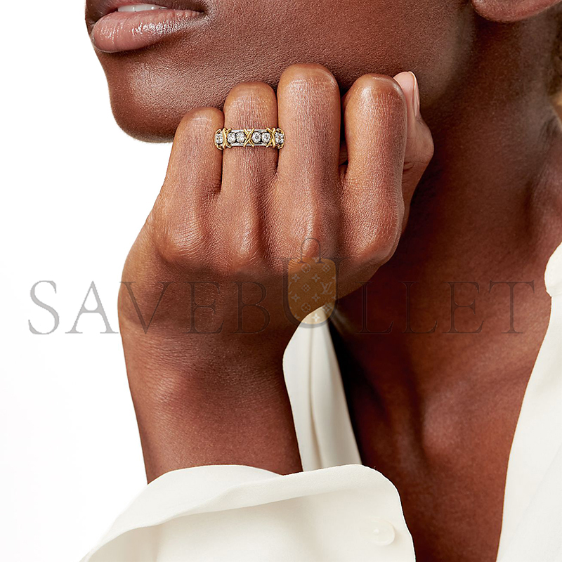 TIFFANY RING IN YELLOW GOLD AND PLATINUM WITH DIAMONDS GRP00053 TIFFANY RING IN YELLOW GOLD AND PLATINUM WITH DIAMONDS GRP00053